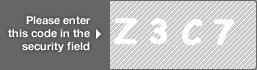 captcha code for visual authentication  letter Z number 3 letter C number 7