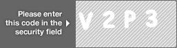 captcha code for visual authentication  letter V number 2 letter P number 3