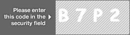 captcha code for visual authentication  letter B number 7 letter P number 2