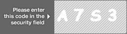 captcha code for visual authentication  letter A number 7 letter S number 3