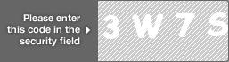 captcha code for visual authentication  number 3 letter W number 7 letter S