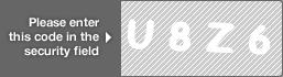 captcha code for visual authentication  letter U number 8 letter Z number 6