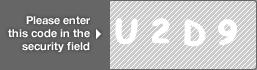 captcha code for visual authentication  letter U number 2 letter D number 9