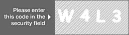 captcha code for visual authentication  letter W number 4 letter L number 3