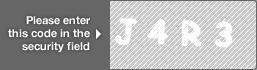 captcha code for visual authentication  letter J number 4 letter R number 3