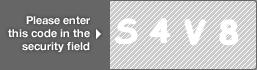 captcha code for visual authentication  letter S number 4 letter V number 8
