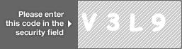 captcha code for visual authentication  letter V number 3 letter L number 9