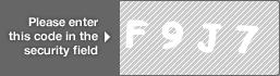 captcha code for visual authentication  letter F number 9 letter J number 7