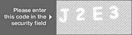 captcha code for visual authentication  letter J number 2 letter E number 3