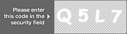 captcha code for visual authentication  letter Q number 5 letter L number 7