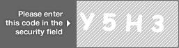 captcha code for visual authentication  letter Y number 5 letter H number 3
