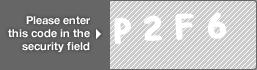 captcha code for visual authentication  letter P number 2 letter F number 6