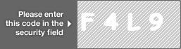 captcha code for visual authentication  letter F number 4 letter L number 9