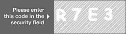 captcha code for visual authentication  letter R number 7 letter E number 3