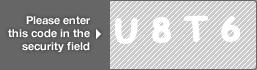 captcha code for visual authentication  letter U number 8 letter T number 6