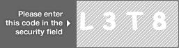 captcha code for visual authentication  letter L number 3 letter T number 8