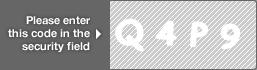 captcha code for visual authentication  letter Q number 4 letter P number 9