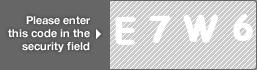 captcha code for visual authentication  letter E number 7 letter W number 6