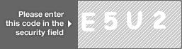 captcha code for visual authentication  letter E number 5 letter U number 2