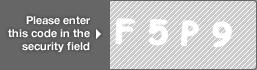 captcha code for visual authentication  letter F number 5 letter P number 9