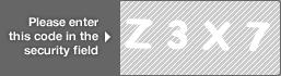captcha code for visual authentication  letter Z number 3 letter X number 7