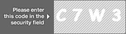captcha code for visual authentication  letter C number 7 letter W number 3