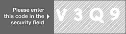 captcha code for visual authentication  letter V number 3 letter Q number 9