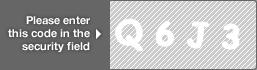 captcha code for visual authentication  letter Q number 6 letter J number 3