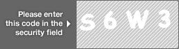 captcha code for visual authentication  letter S number 6 letter W number 3