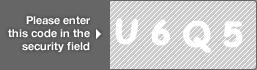 captcha code for visual authentication  letter U number 6 letter Q number 5