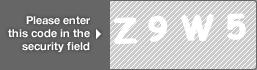 captcha code for visual authentication  letter Z number 9 letter W number 5