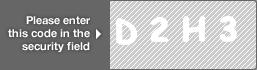 captcha code for visual authentication  letter D number 2 letter H number 3