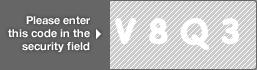 captcha code for visual authentication  letter V number 8 letter Q number 3