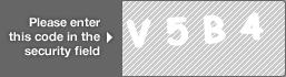 captcha code for visual authentication  letter V number 5 letter B number 4