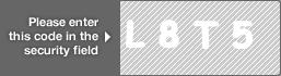 captcha code for visual authentication  letter L number 8 letter T number 5