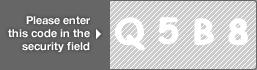 captcha code for visual authentication  letter Q number 5 letter B number 8