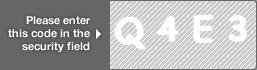 captcha code for visual authentication  letter Q number 4 letter E number 3