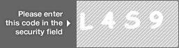 captcha code for visual authentication  letter L number 4 letter S number 9