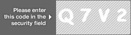 captcha code for visual authentication  letter Q number 7 letter V number 2