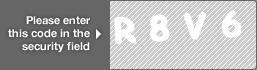 captcha code for visual authentication  letter R number 8 letter V number 6