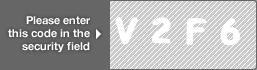 captcha code for visual authentication  letter V number 2 letter F number 6