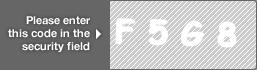 captcha code for visual authentication  letter F number 5 letter G number 8