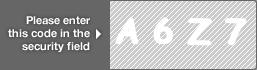 captcha code for visual authentication  letter A number 6 letter Z number 7