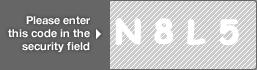 captcha code for visual authentication  letter N number 8 letter L number 5