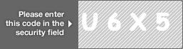 captcha code for visual authentication  letter U number 6 letter X number 5