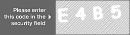 captcha code for visual authentication  letter E number 4 letter B number 5