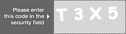 captcha code for visual authentication  letter T number 3 letter X number 5