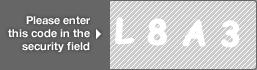 captcha code for visual authentication  letter L number 8 letter A number 3