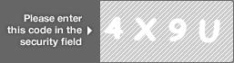 captcha code for visual authentication  number 4 letter X number 9 letter U