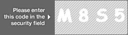 captcha code for visual authentication  letter M number 8 letter S number 5